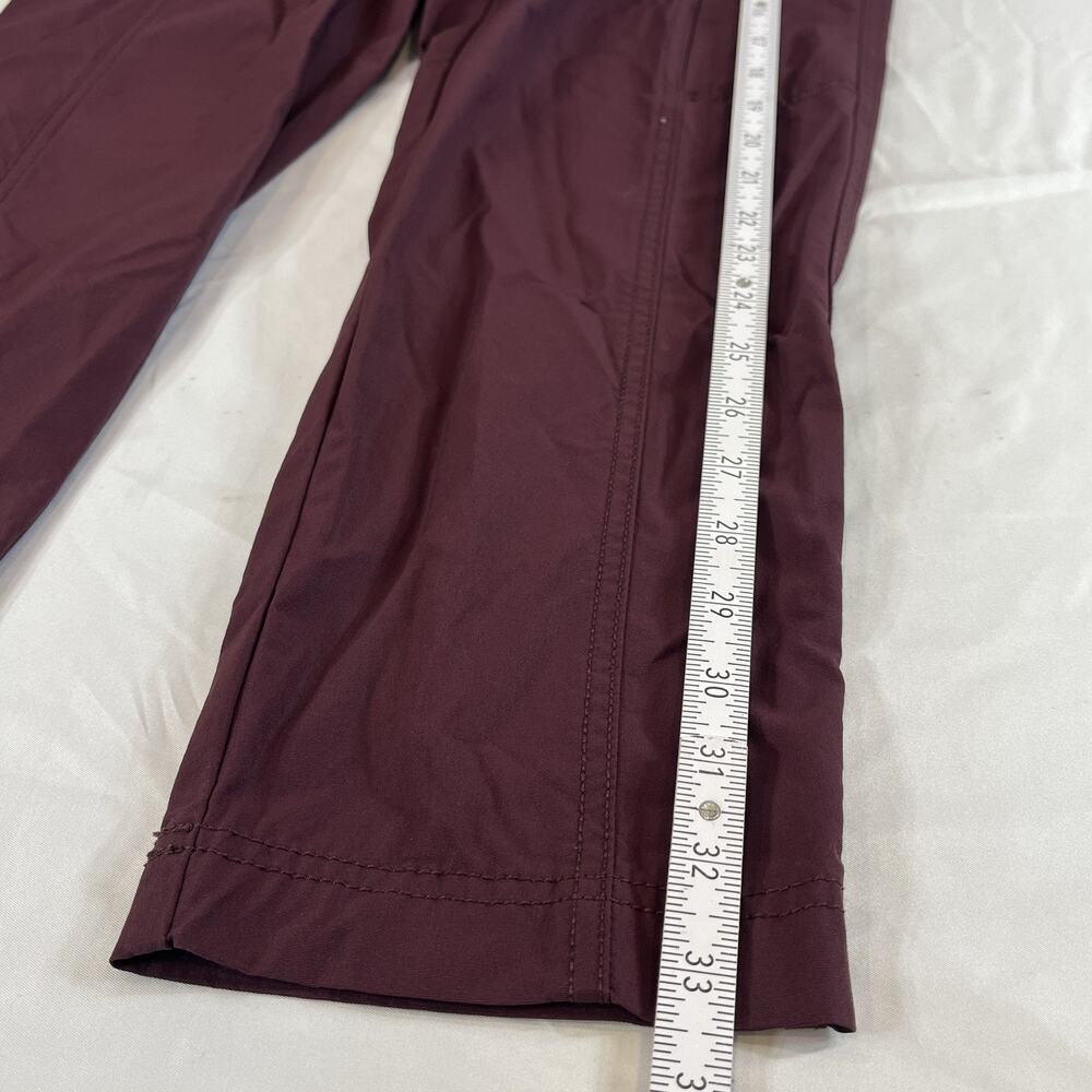 Womens Burgundy Utility Pants Slim Fit Lightweight Travel Casual - Picture 6 of 6